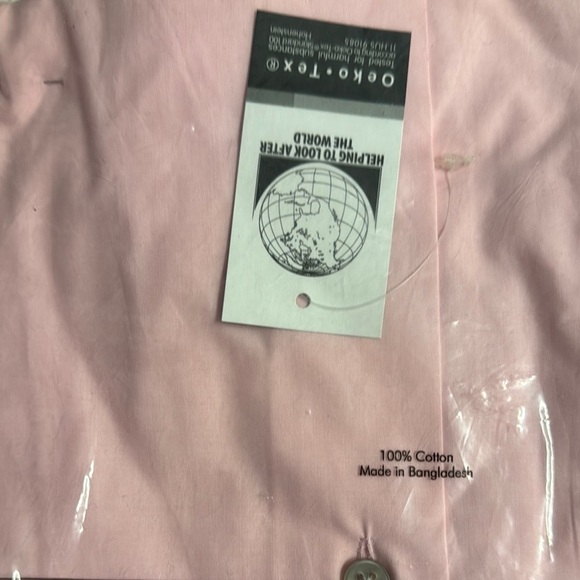 NWT Calvin Klein Tall 17-1/22 38/39 Pink/Forrest Berry Dress Shirt Bagged. - Picture 4 of 5